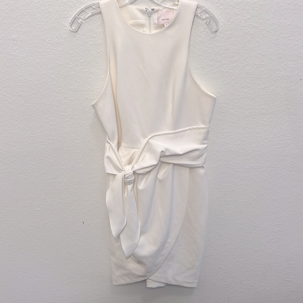 Cinq a Sept Cassaleigh Tie Waist Dress Ivory - Picture 2 of 4